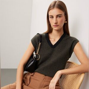 NWOT VINCE Houndstooth Vest